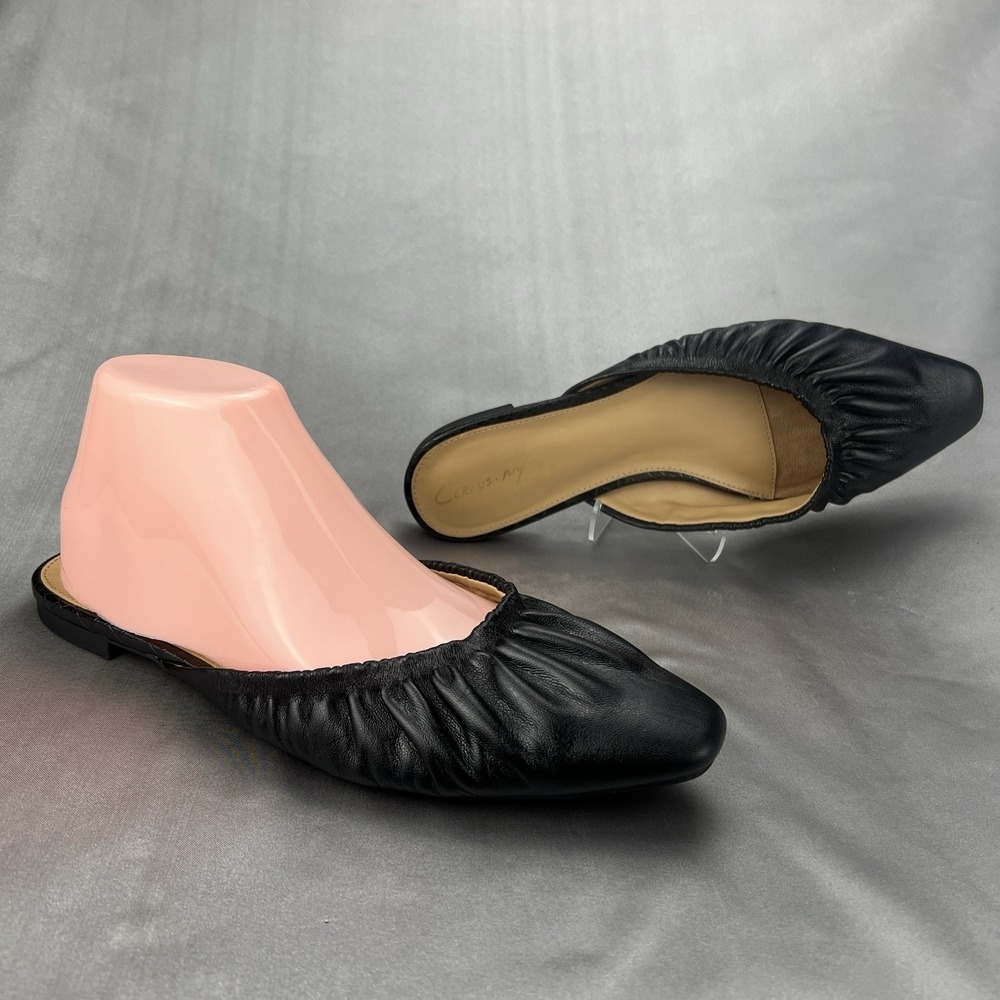 CIRCUS BY SAM EDELMAN Womens Black Odena Square Toe Slip On Mules 8 M